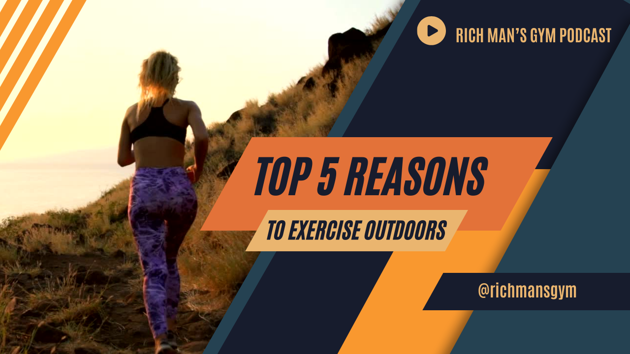 Top 5 Reasons to Exercise Outdoors: Image depicting individuals exercising outdoors amidst nature, showcasing the benefits of outdoor fitness activities.